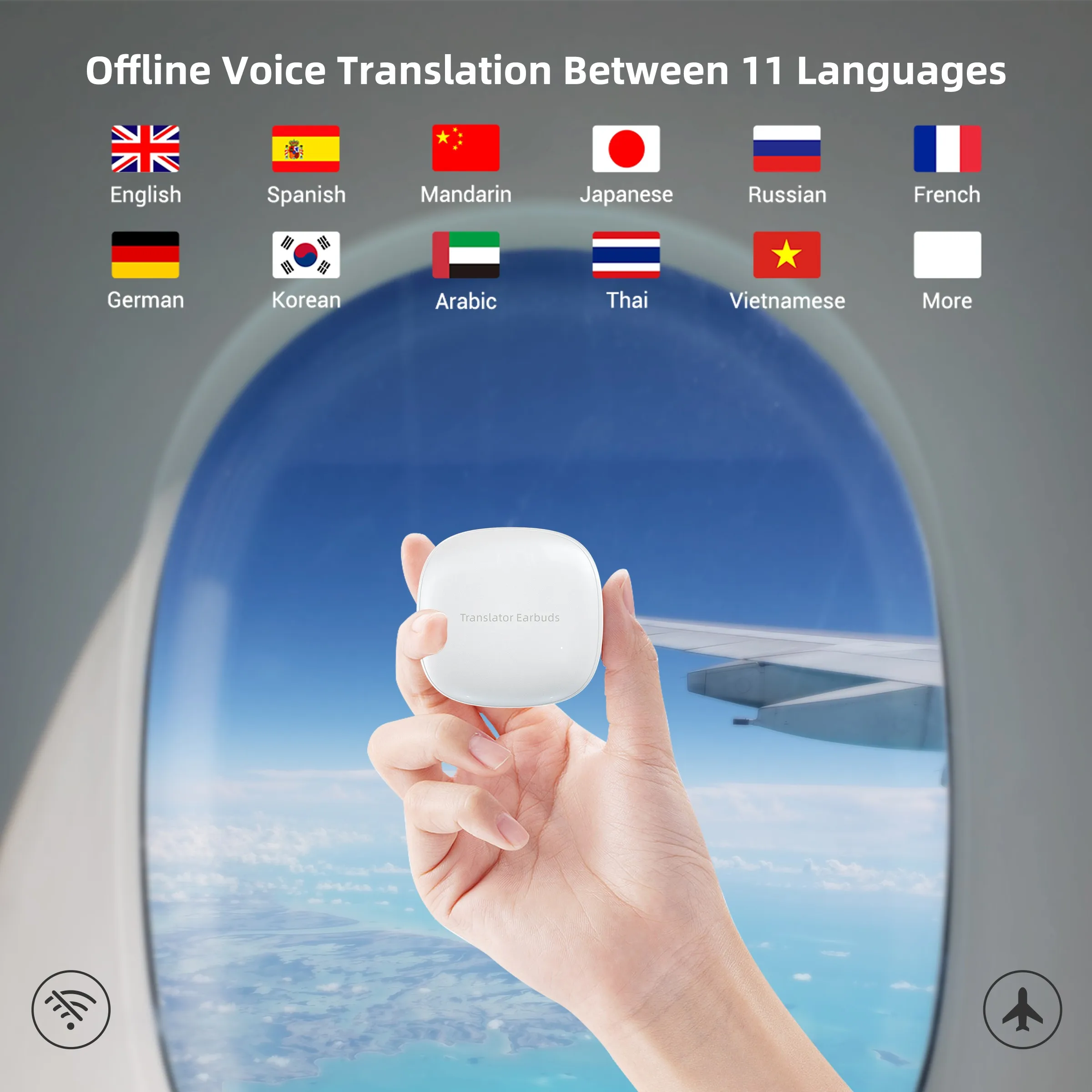 Wooask Translator Earbuds M3 翻訳機能付きイヤフォン 41e4CYh-5TL.jpg