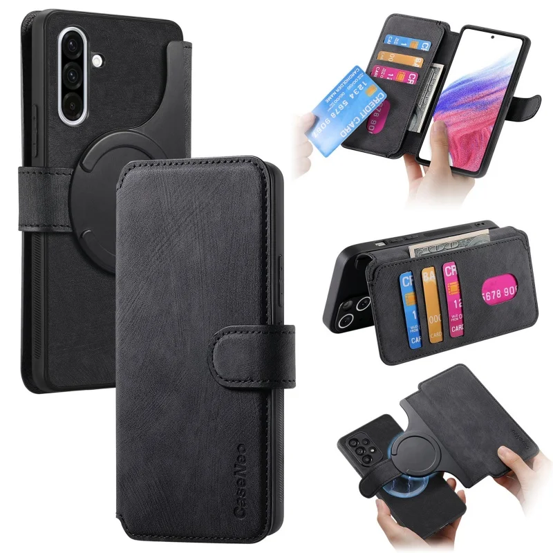 Vintage Leather Wallet Phone Case - 2-in-1 Flip Cover