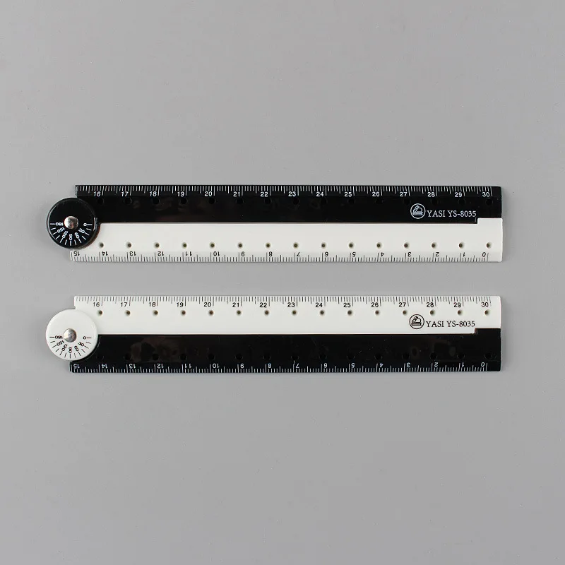Folding Ruler 1pcs Art Black and White Simple Graphic Student Learning Supplies Creative Stationery
