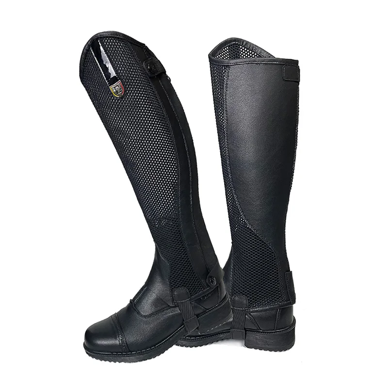 Equestrian Leg Guards Suit for Adult Child Wear-resistant and Breathable Comfortable Grid Design Cool Sweat-wicking 4