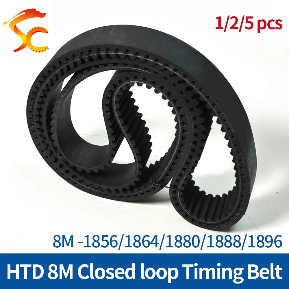 

ONEFIRE 8M Rubber Circular Arc tooth Belt Length 1856/1864/1880/1888/1896mm Width 20/25/30/40mm Closed loop Timing Belt