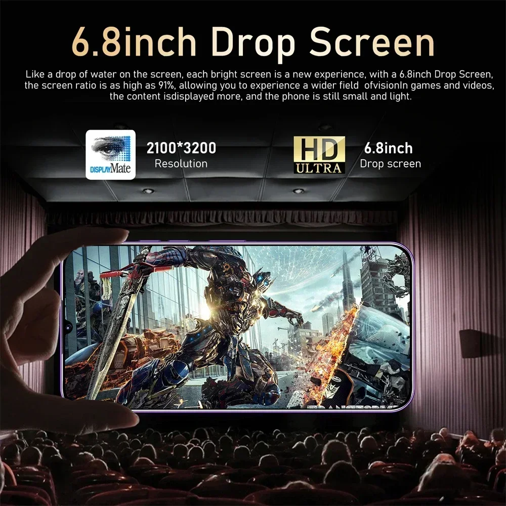 Mobile Phones S24 Ultra 6.8 HD Screen Smart Phone Original 16G+1T 5G Dual Sim Celulares Android Unlocked 72MP 6800mAh S23 Ultra