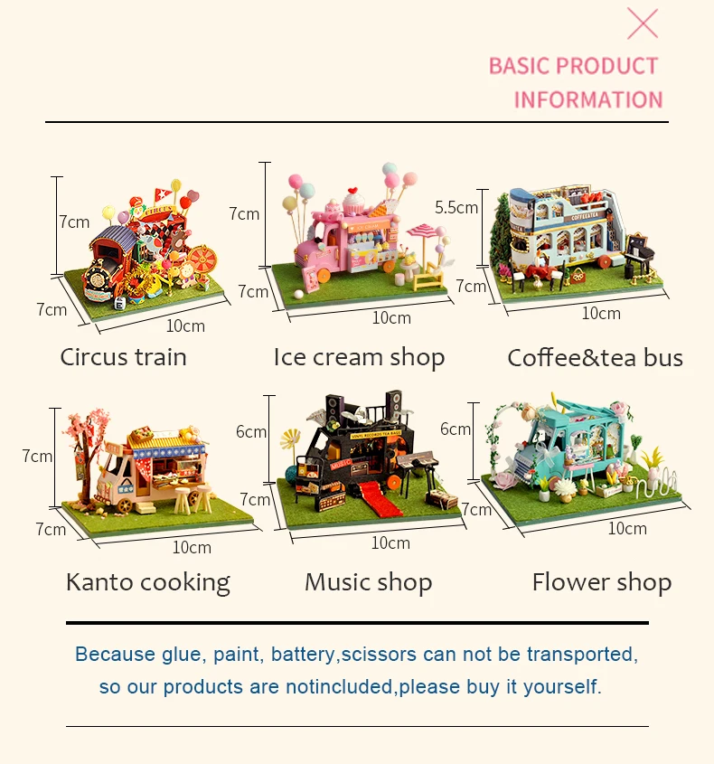 Cutebee-Super Mini Wooden Doll House, Sakura Garden,