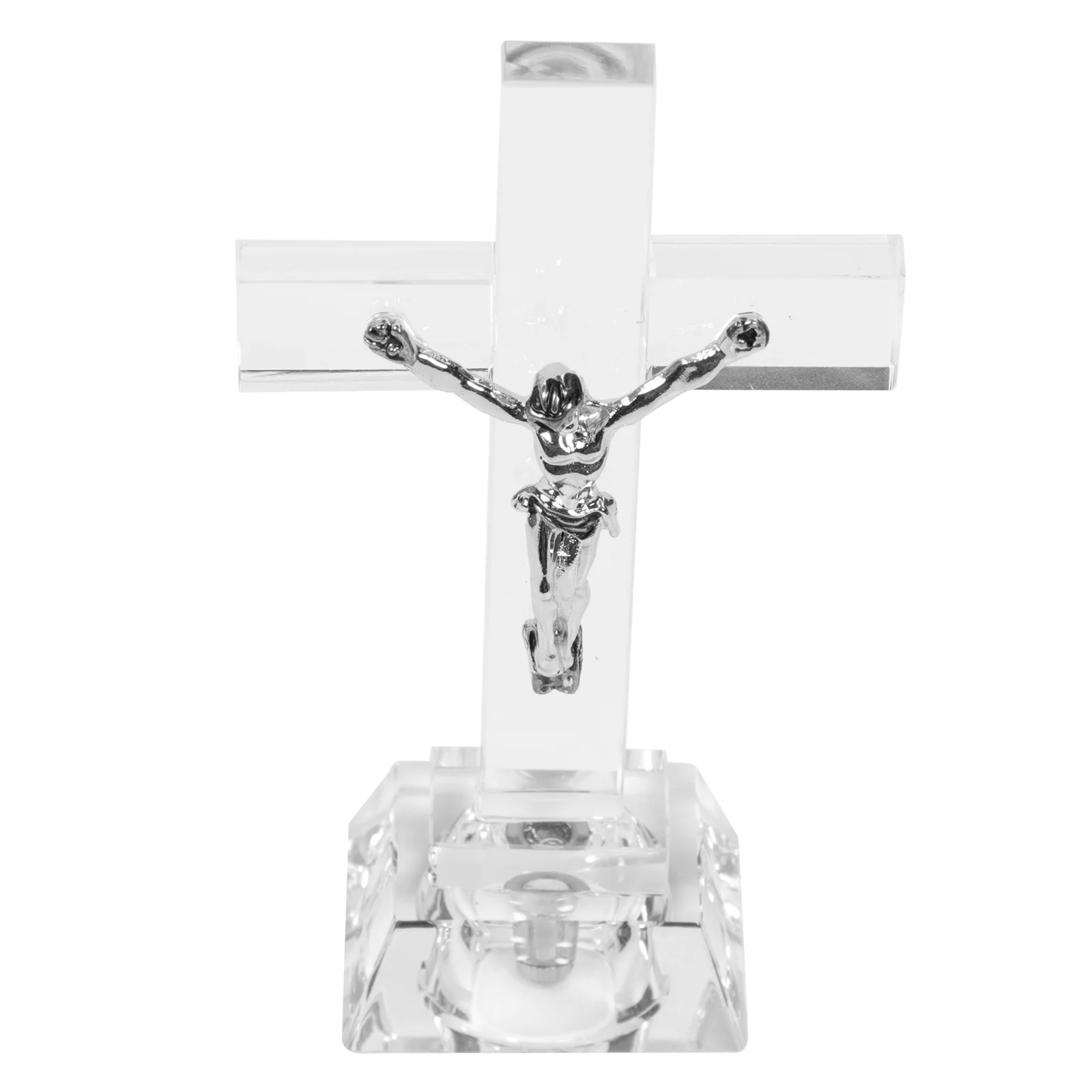 

Cross Decorations Crystal Decorative Lamp Shaped Adornments Chic Gift Cartoon Photo Prop Blessing Ornament White Figurine