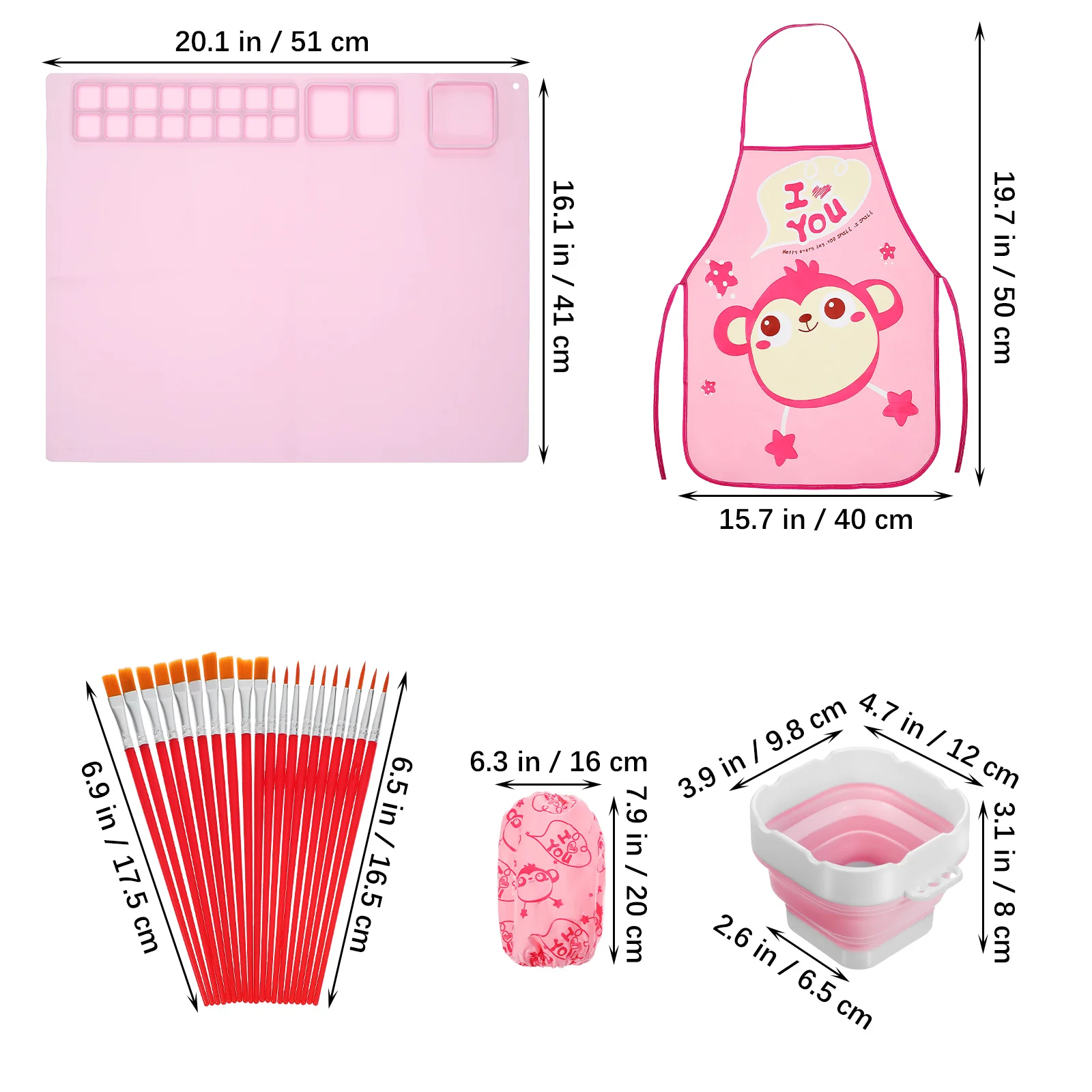 1 Set Craft Mat Water Painting Mat Silicone Painting Mat Coloring Mat Silicone Drawing Mat Kit Mats For Kids