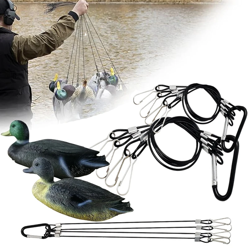 Ensemble leurres canards pour chasse au gibier d'eau - Lignes 3M Outdoors anti-embrouille avec ancres