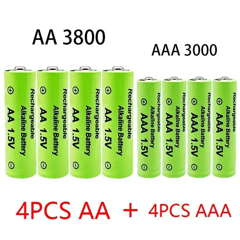 High-Capacity Rechargeable AA & AAA Batteries