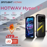 HOTWAV Hyper 7 5G Rugged Phone 6.6'' FHD+ 2K Display 10800mAh Mobile Phone 280LM 64MP Smartphone 8GB 256GB Android 14 Cellphone 1