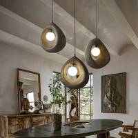 Nordic Minimalism Dining Room Pendant Lights Wabi Sabi Led Hanging Lighting Suspend Bedroom Home Decor Indoor Lamps Fixtures 2