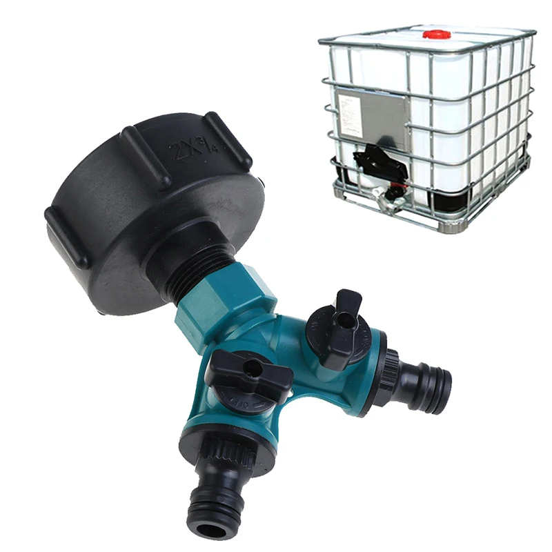 

Y Shaped Quick Valved Connector IBC Tank Adapter Tap Connector Valve Fitting
