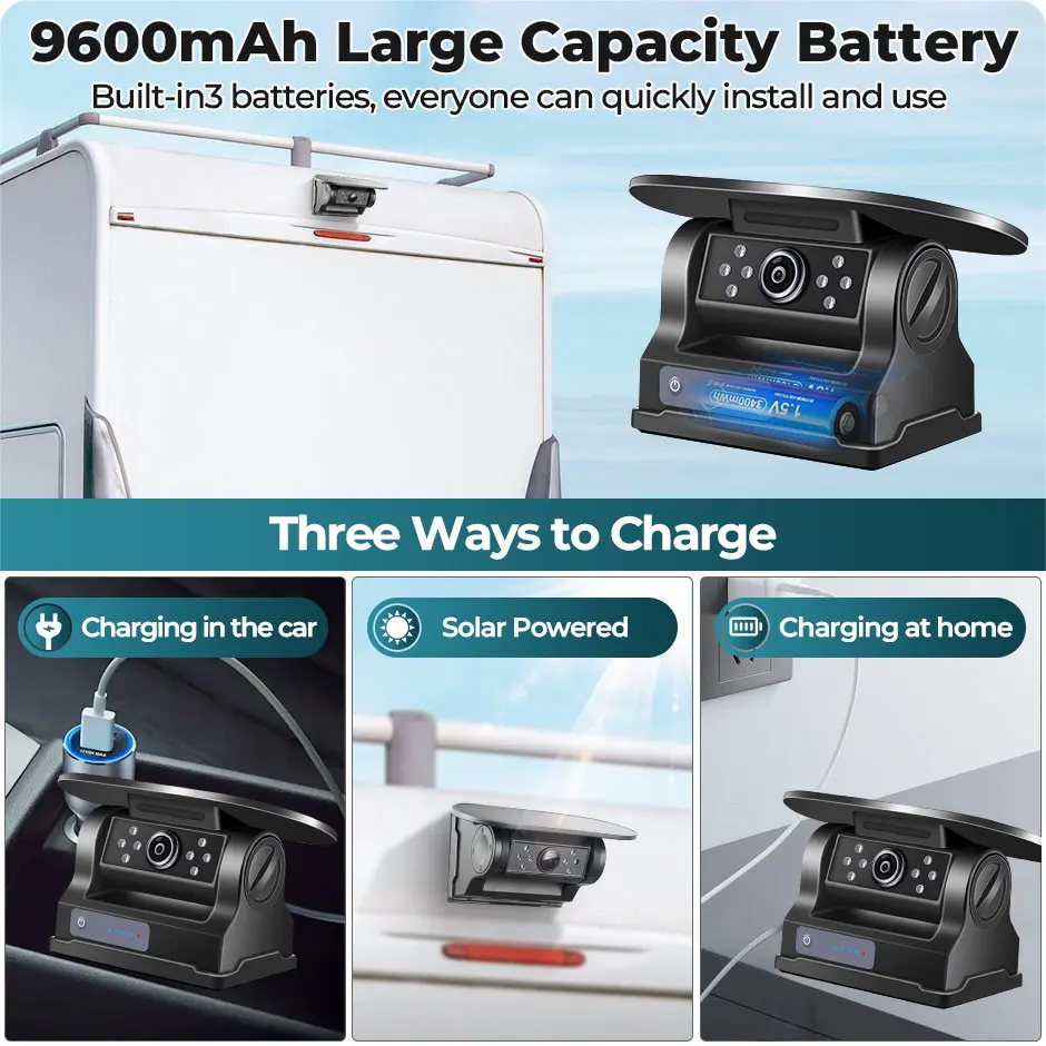 side view of solar camera