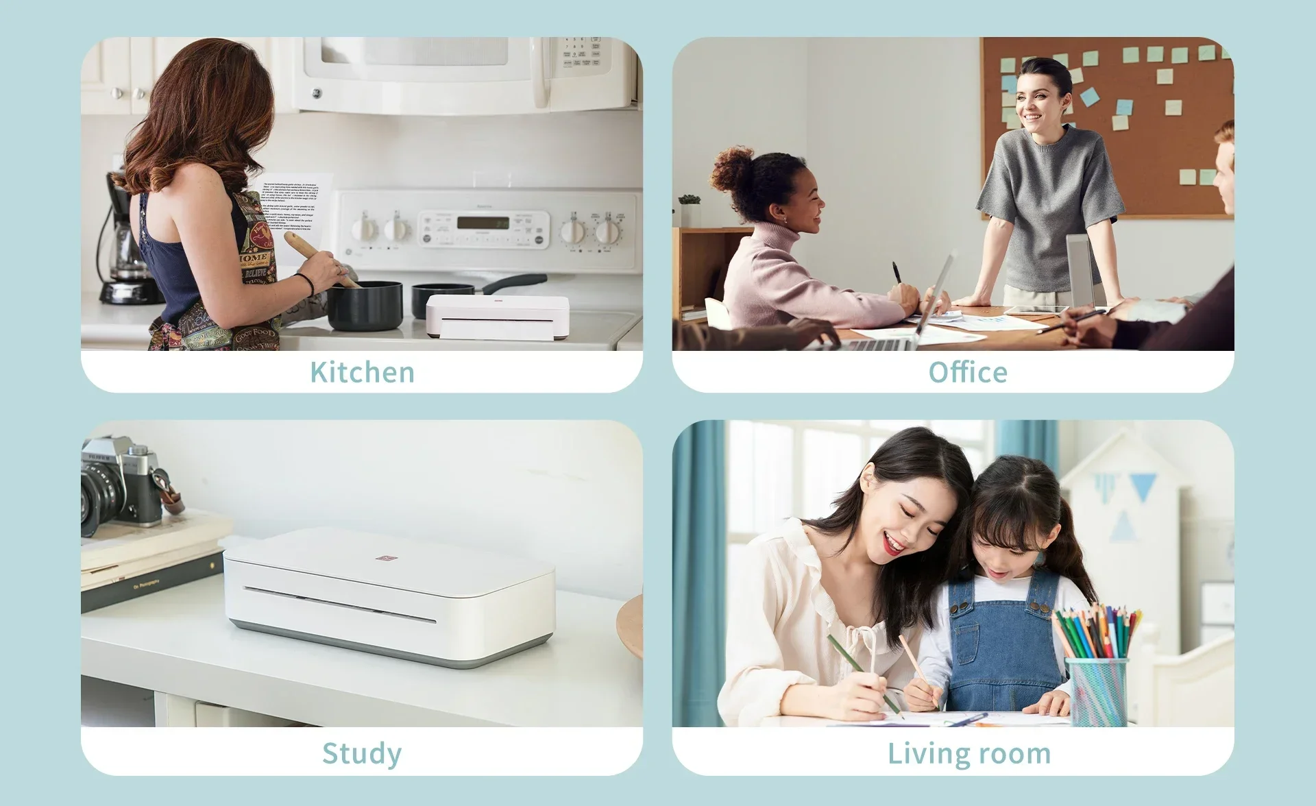 GlowMartHPRT GT1 Small Home Wireless Intelligent Printer 300dpi Quick Printing of Office Documents Support for Small Businesses