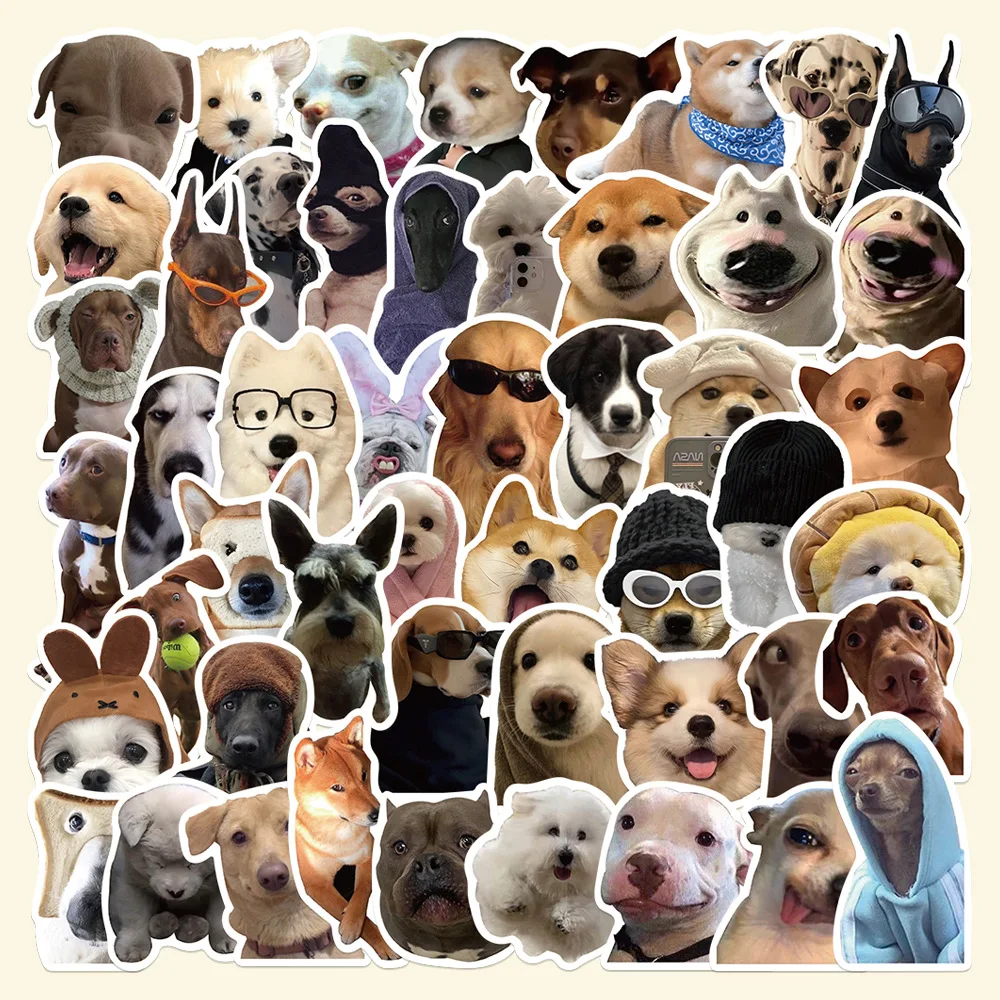 

10/30/50PCS Funny Dog MEME Stickers Decoration PVC Decals Waterpoof DIY Phone Luggage Scrapbook Fridge Car Cute Sticker Gift Toy