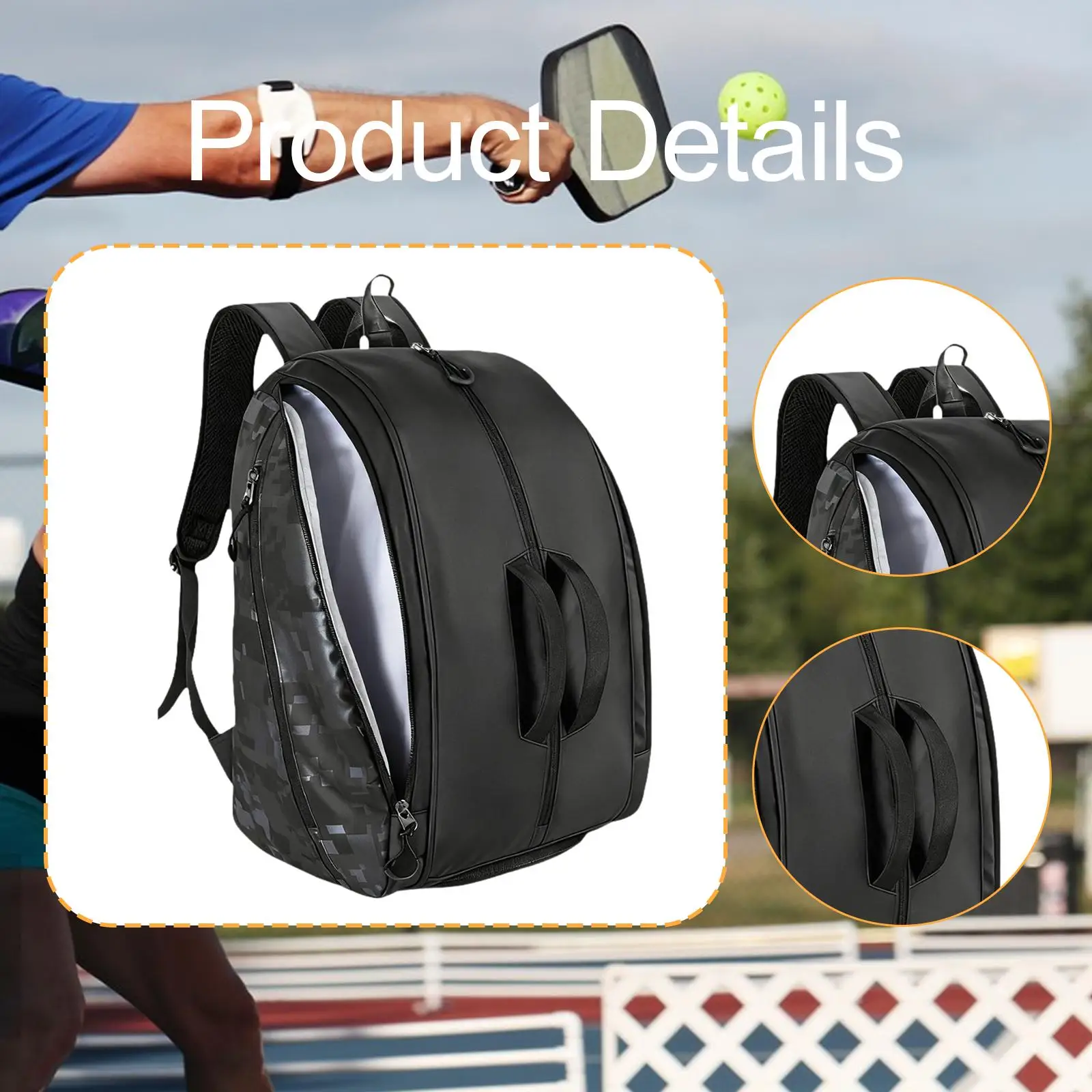 Pickleball Bag Padel Racket Backpack Large Capacity Sports Practical Waterproof Shoes Compartment Stylish Paddle Storage Bag Pickleball Bag Padel Racket Backpack Large Capacity Sports Practical Waterproof Shoes Compartment Stylish Paddle Storage Bag