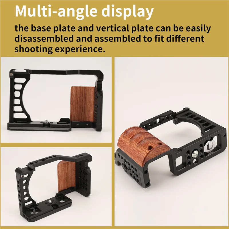 A41T Camera Cage For Sony A7C Camera With Wooden Handle Protection ...