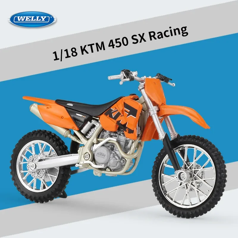 

Welly 1:18 Ktm 450 Sx Racing Sx-f Ktm 1290 Super Duke R оригинальная Авторизованная модель мотоцикла из сплава Коллекционная Игрушечная машина