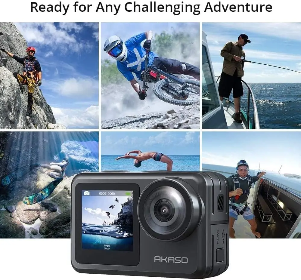 AKASO – caméra d'action Brave 7 LE 4K30FPS, 20mp, sport, écran tactile, EIS 2.0, télécommande, 131 pieds sous-marine