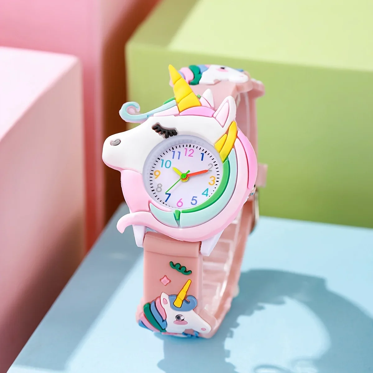 1/3pcs-Adorable Kids' Cartoon Watch Set - Wrist Watches with Colorful Designs and Easy-to-Read Face - Perfect Gift for Children