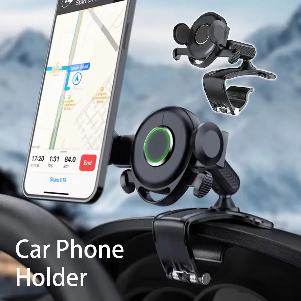 HUD-Style Dashboard Silicone Car Phone Holder with One-Touch Lock, Universal Fit