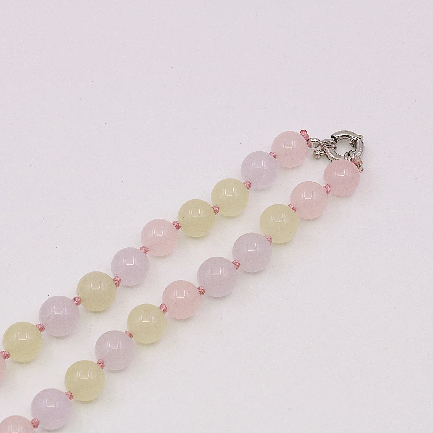 10mm Natural Chalcedony Round Bead Necklace/Earring Sets,18 Inch Neck Chain,Transparent and Smooth,Gift for Women,Lucky Beads