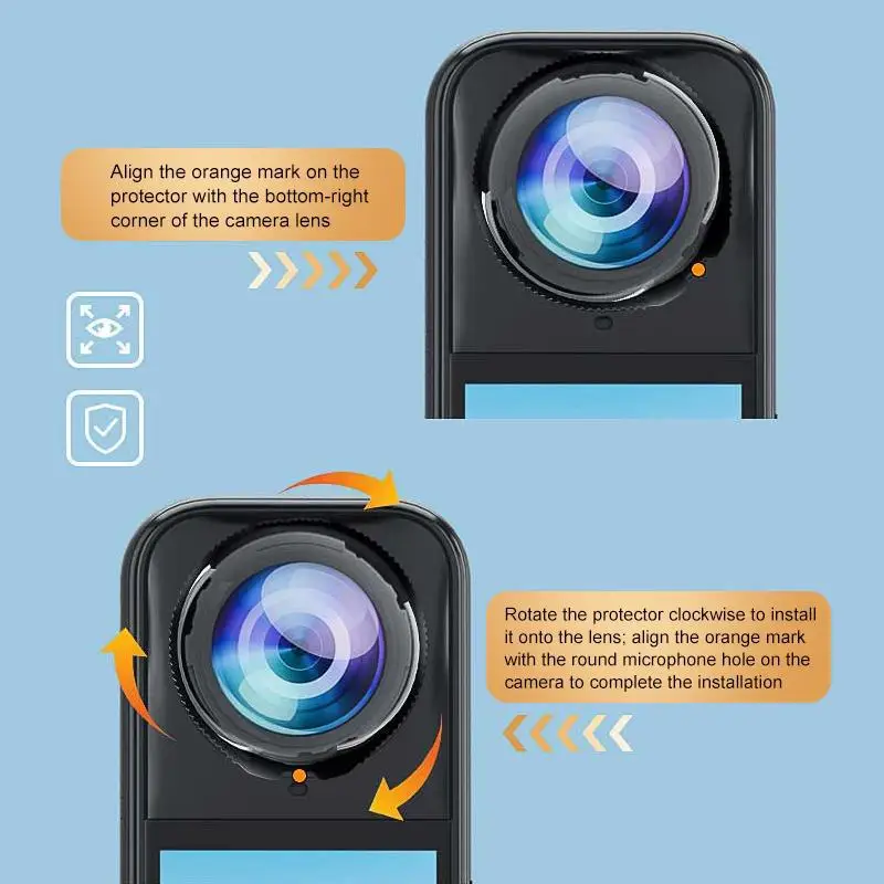 For Insta360 X5 PULUZ Standard Rotation PC Lens Guard Protective Cover