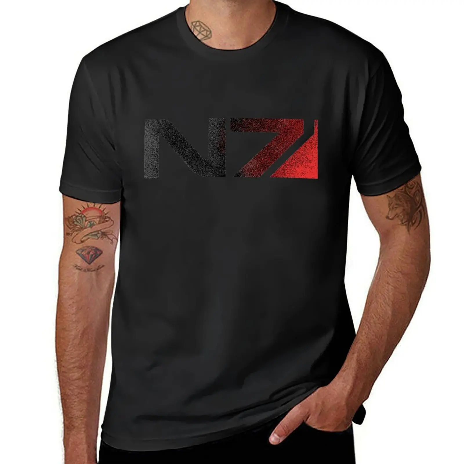 

Mass Effect N7 Distressed Logo T-Shirt boys animal print blacks mens graphic t-shirts pack