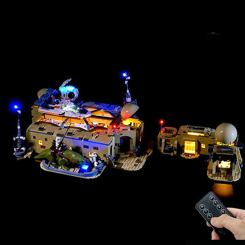 Kit Luci A Led Rc Per Lego 75290 Mos Eisley Cantina Building Blocks Giocattolo In Mattoni (Solo Luce A Led, Senza Modello Di Blocchi)