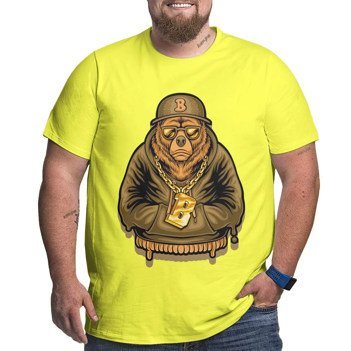 

Футболка мужская большого размера, модная брендовая футболка из хлопка, с коротким рукавом, размеры до 5XL