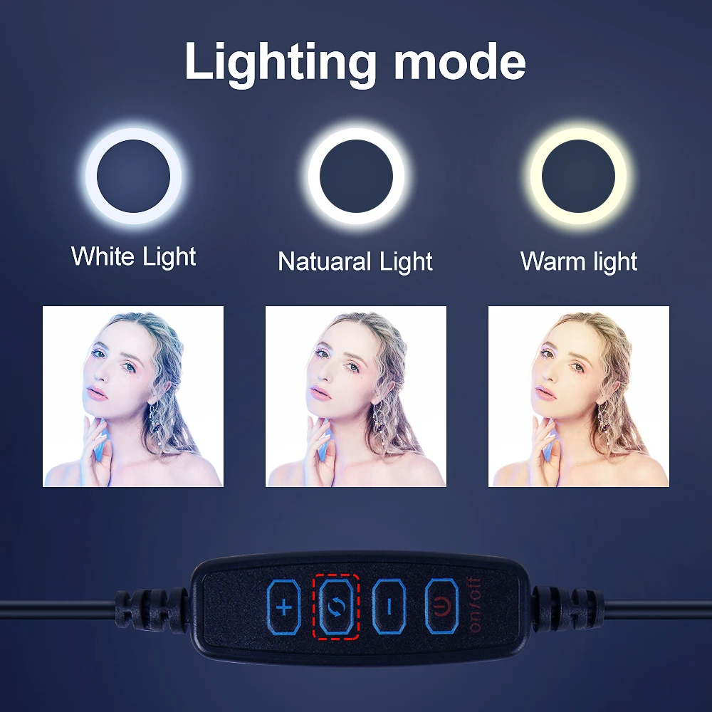 Dimmable LED Selfie Ring Fill Light Phone Camera Led Ring Lamp