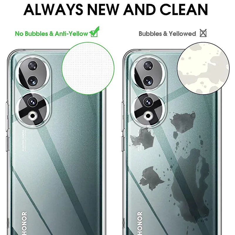 Ultra Thin Transparent Silicone Soft Case For Huawei Honor 80 90 Lite Pro 80GT 80SE X9A X8 X8A X7 X7A Clear High Quality Shell