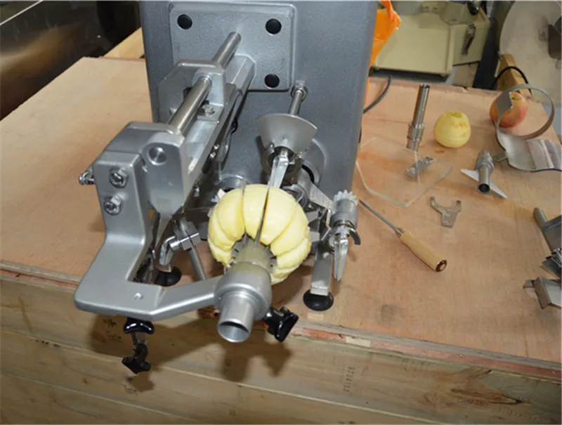 Apple Peeling Coring Splitting Machine Pear Peeler Cutter  Apple Skin Removing Machine 4