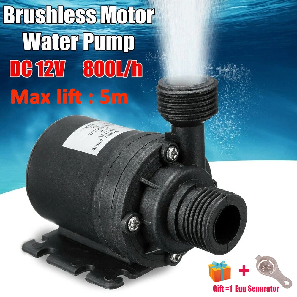 800L/H 5m Water Pump DC 12V Solar Brushless Motor Circulation Submersible Pumps 22W |