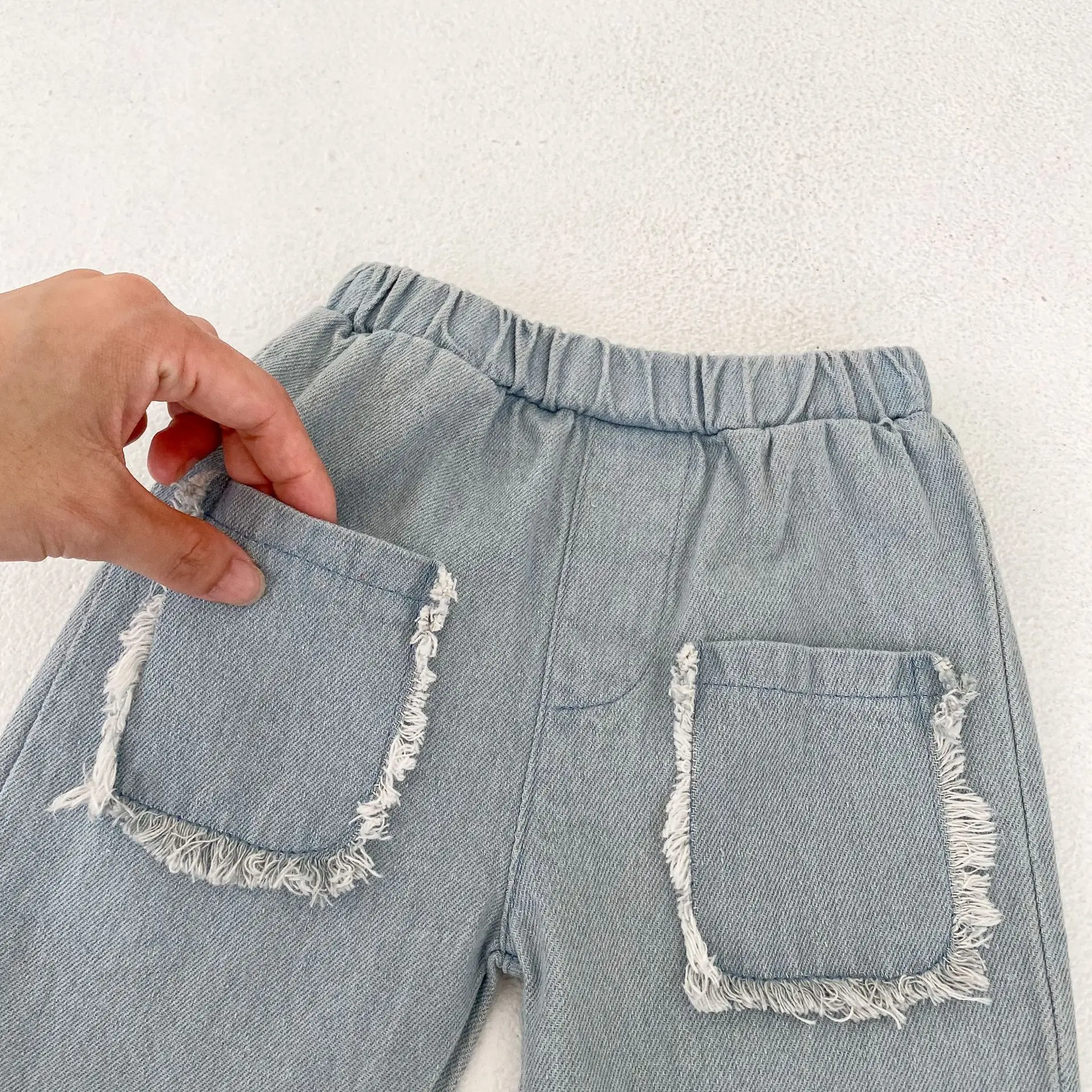 Kids Trousers Baby Toddler Boy Girl Denim Cotton Pants