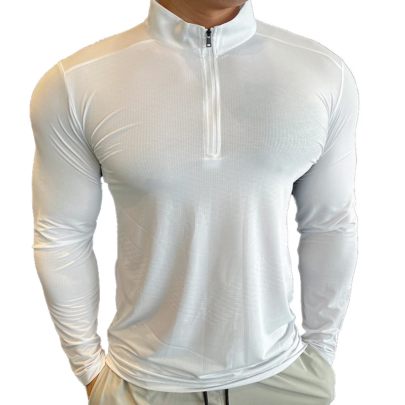 Men Running T Shirt Fitness Tight Long Sleeve Sport tshirt Workout Training Jogging Shirts Gym Sportswear Quick Dry Sportswear
