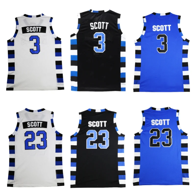 Basketball Jerseys Mens Tops ONE TREE HILL SCOTT #23 RAVENS #3