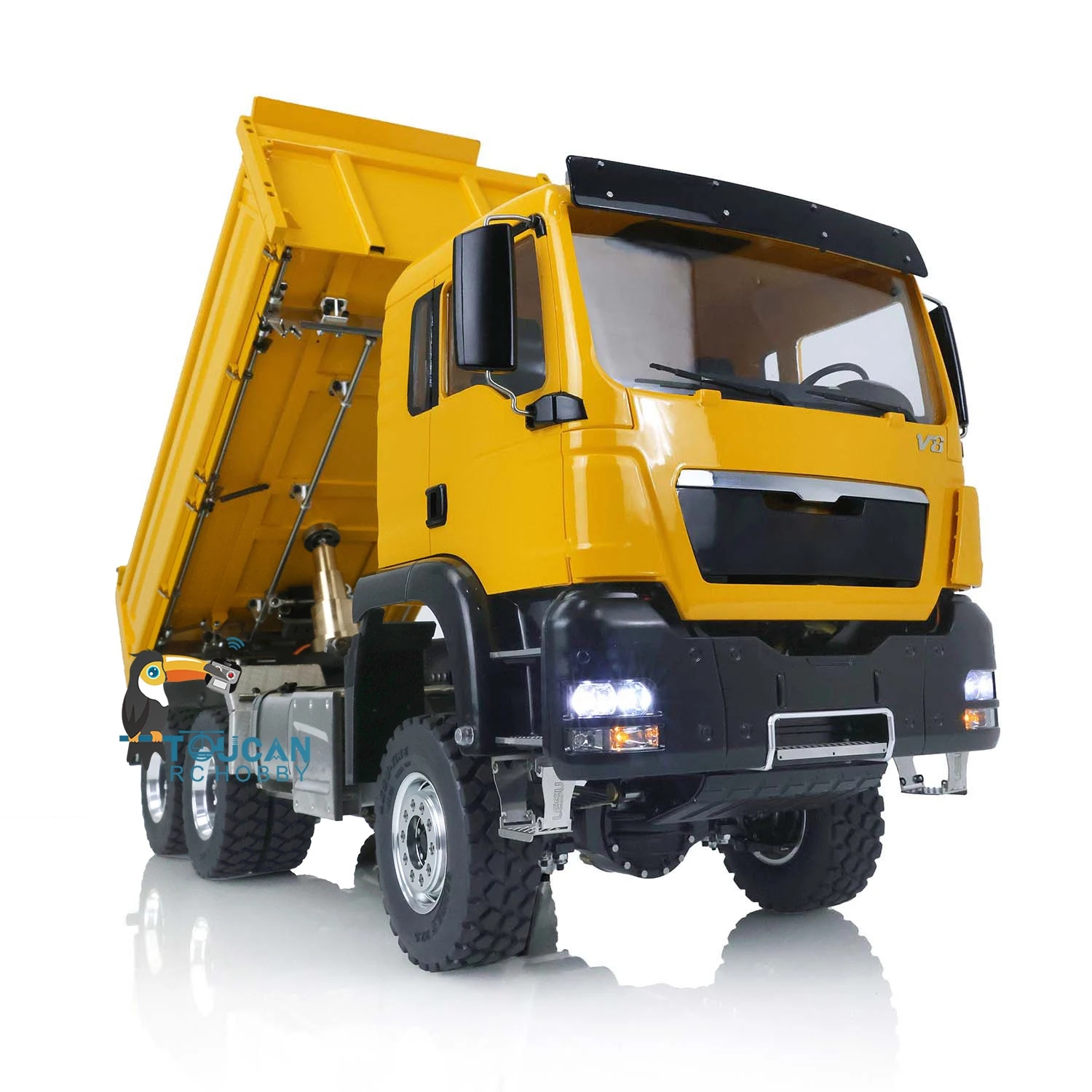 RTR LESU Tgs 3-Way RC Dumper Truck Metal 1/14 Hydraulic Tipper  Radio Control DIY Car Finished Model Light Battery Thzh1322 2