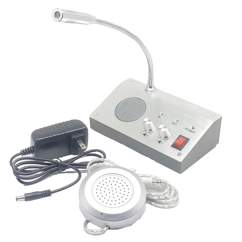 

Dual-Way Walkie-Talkie System For Bank Counter Ticket Window Intercom US Plug