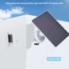 20W Solar Panel DC3.5x1.35-port Portable Solar Panel IP65 Waterproof 360 Rotating Wall Mount Bracket for Outdoor Security Camera 6