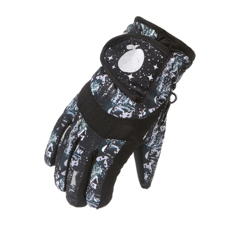 Thermal Ski Gloves Children Kids Winter Waterproof Warm Child Snowboard Snow Gloves 3 Fingers for Skiing Riding 3-7Y Dropship 5