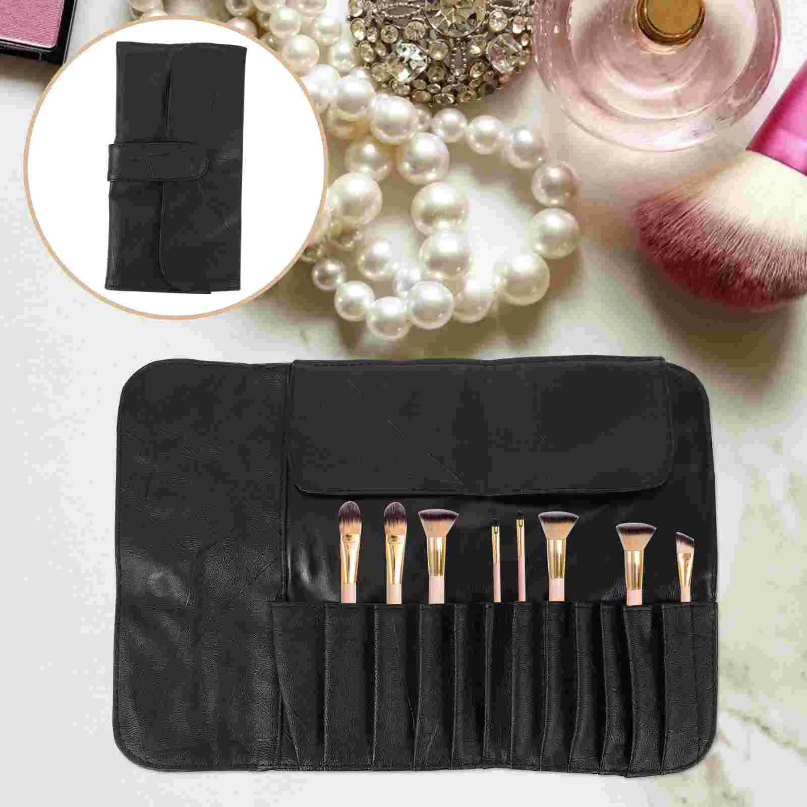 

Bag Makeup Brush Storage Travel Portable Organizer Pu Toiletry Pouch