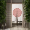 Japan Door Curtains Red Sun Japanese Shrine Door Red Round Plum Blossom Noren Kitchen Room Partition Half Curtains Blocking 6