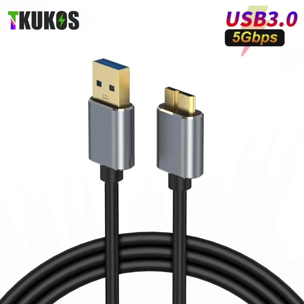High-Speed USB 3.0 Type A to Micro B Data Sync Cable for External Hard Drives, 5Gbps Transfer Rate