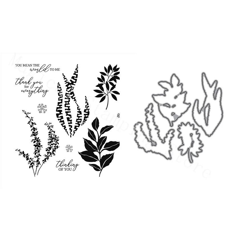 

Ocean Waterweed Metal Cutting Dies and Clear Stamps For DIY Scrapbooking Paper Card Decoration Photo Album Craft Die Cuts 2022