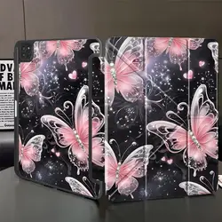 Custodia per tablet con design di farfalle, con supporto e copertura per tablet