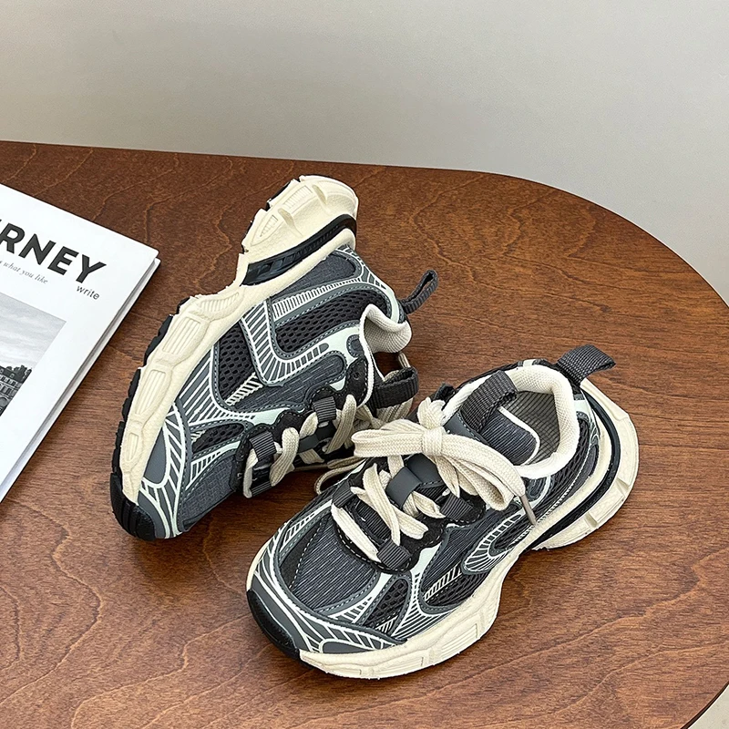 High Street Fashion Chunky Sneakers for Children Girls Boys Big