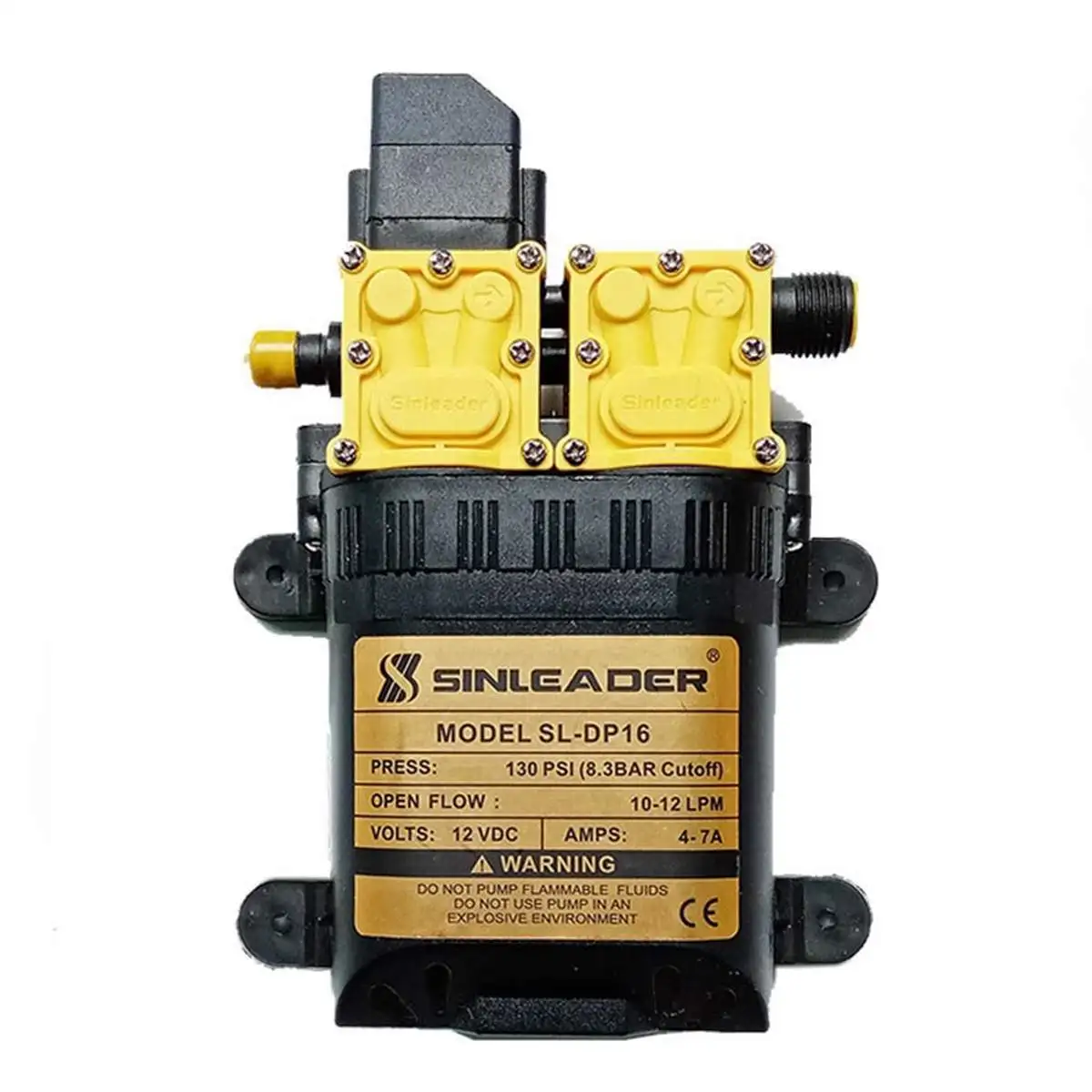 SINLEADER 水中ポンプ SL-DP16 130 PSI 12V 130PSI 10-12LPM Water Pump Agricultural Electric Dual Power