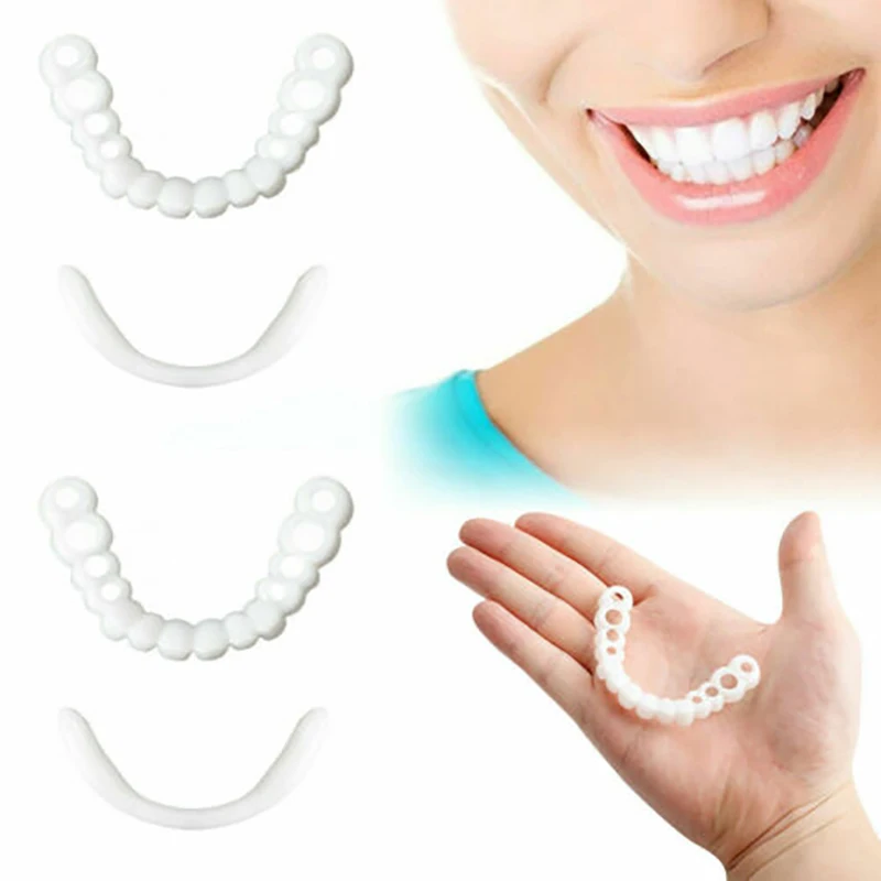1/2 Pcs Teeth Veneers Whitening Dentures Imitation Braces Temporary