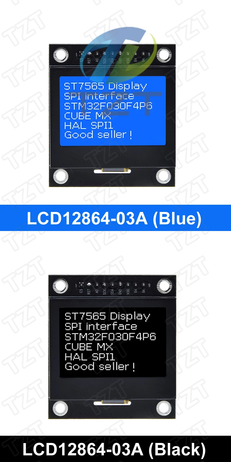 1/3 Stück TZT 12864 LCD-Bildschirm Lcd12864-03A Modul Serieller Anschluss 12864 Punktmatrix SPI Mit Eisenrahmen 12864 Modul Für Arduino – Detail 6