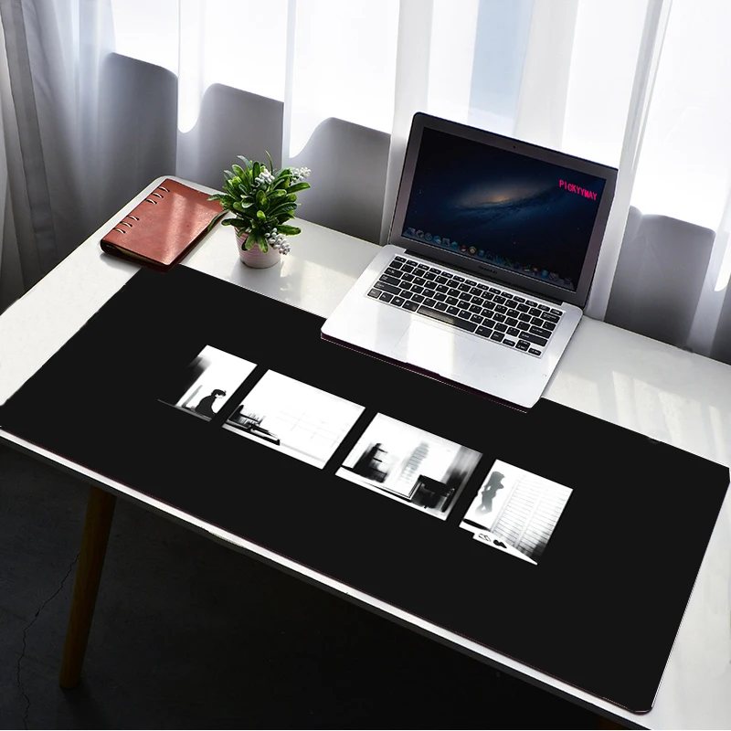 

Gaming MousePad Black And White Anime 90x40cm Mousepads Desk Mat Xxl Keyboard Pad Large Carpet Computer Table For Xl Ped Mauspad