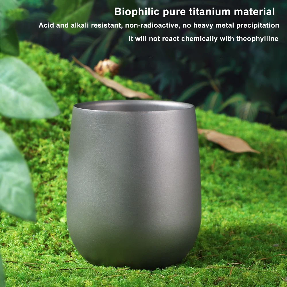 Portable Cups Titanium Cup Insulated Double Wall Drink Outdoor Cooking Camping Water For Hiking Cool Gear